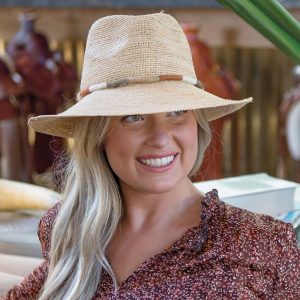 The Jodie Raffia from Rigon's 'Before Dark' hat collection