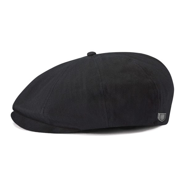 The Brixton Brood Snap Cap in Black colour variation