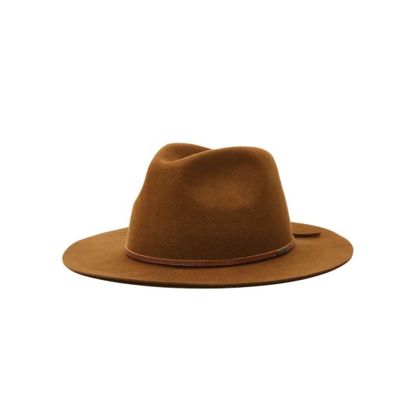 Coffee coloured Wesley Packable Fedora hat